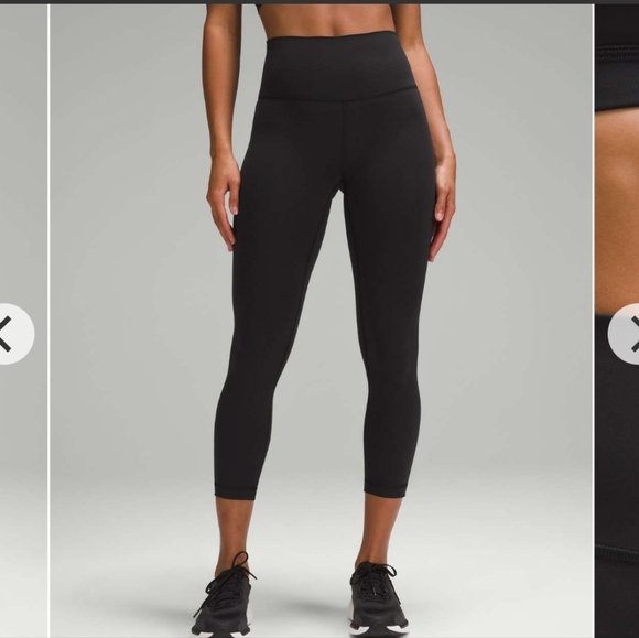 Lululemon Wunder Train High-Rise Crop 23" Sz 8 Black - Picture 3 of 14